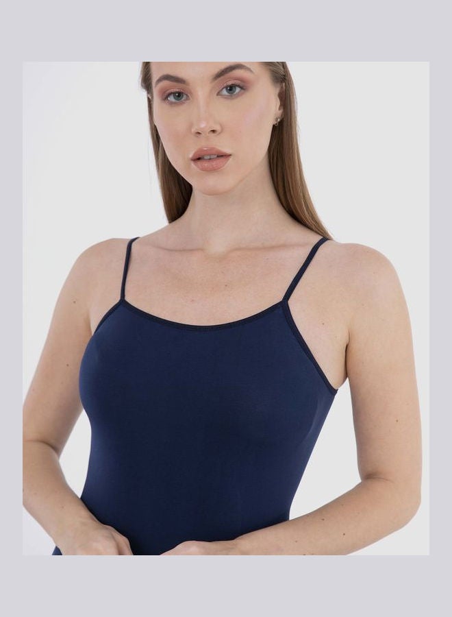 Carina Casual Plain Basic Body Wear Microfibre For Women Navy  - Image 2