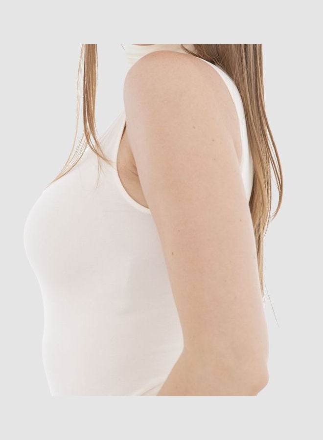 Carina Casual Plain Basic Body Wear Microfibre For Women Off White  - Image 3