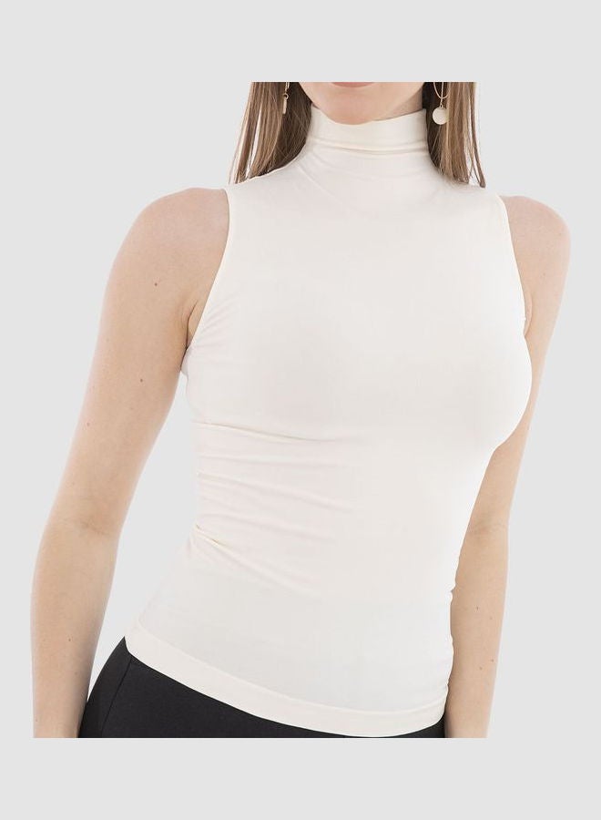 Carina Casual Plain Basic Body Wear Microfibre For Women Off White  - Image 5