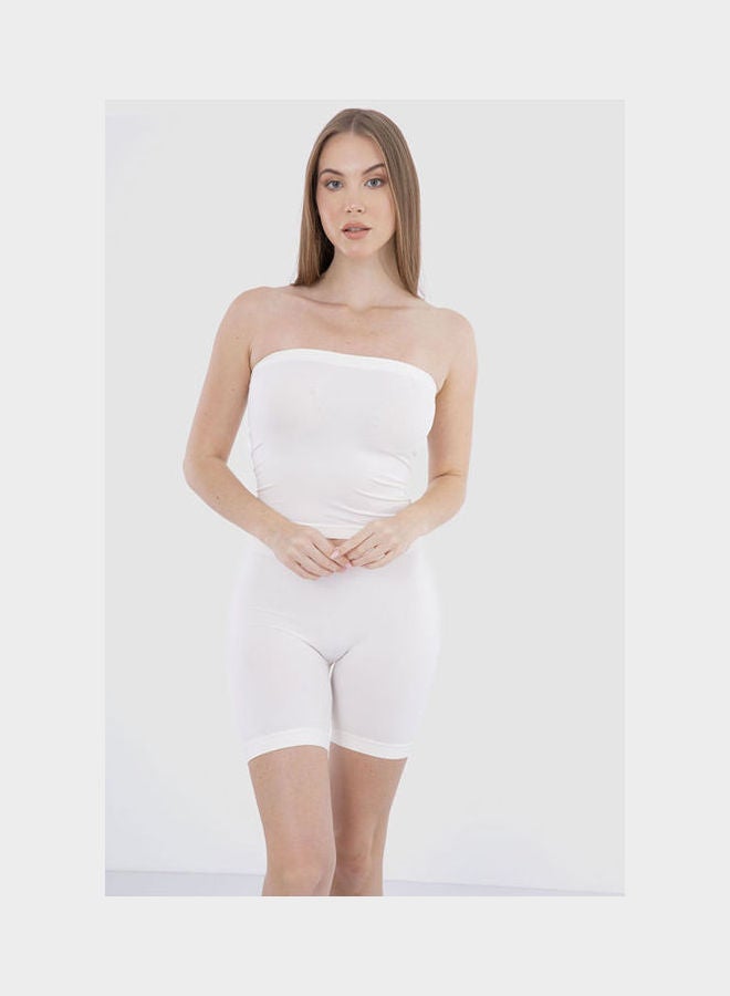 Carina Casual Plain Basic Body Wear Microfibre For Women Off White  - Image 1