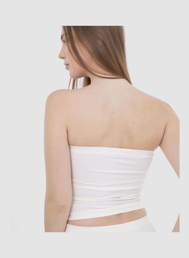 Carina Casual Plain Basic Body Wear Microfibre For Women Off White  - Image 2
