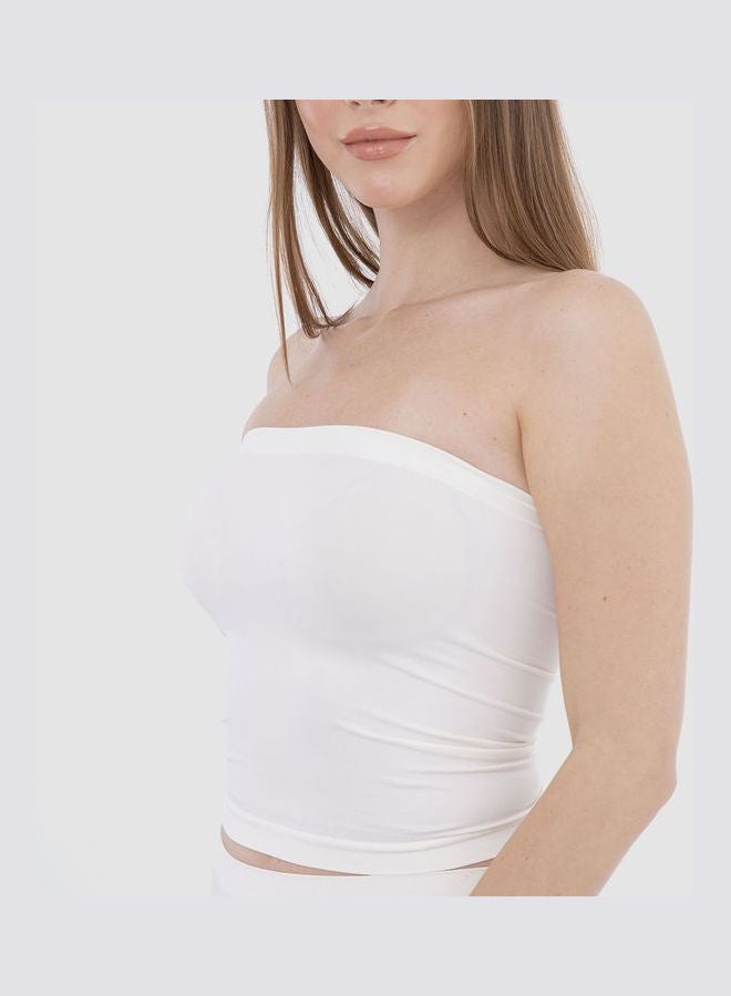 Carina Casual Plain Basic Body Wear Microfibre For Women Off White  - Image 3