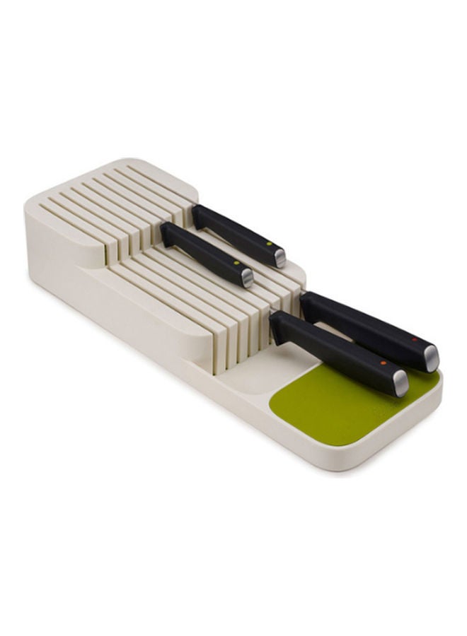 Generic - Drawer Knife Organizer White/Green 15.6x5.4x2.9inch - Image 1
