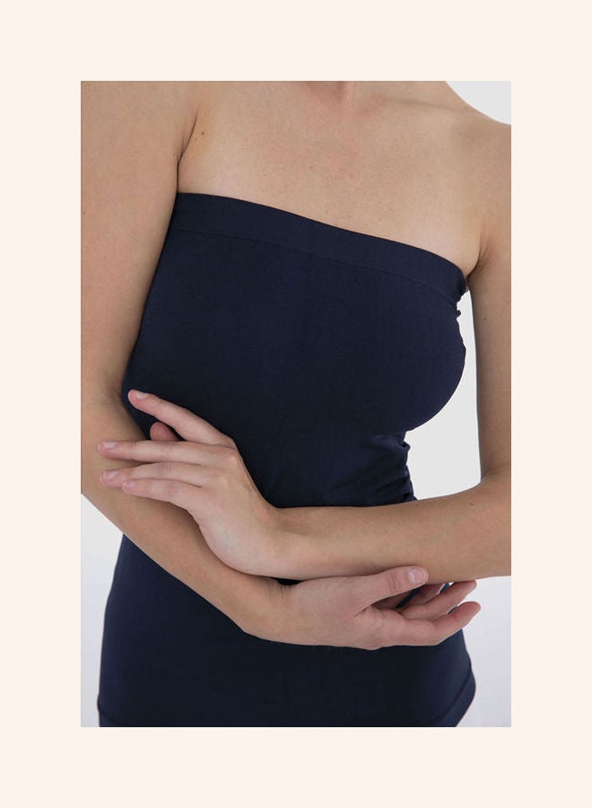 Carina Casual Plain Basic Body Wear Microfibre For Women Navy  - Image 1