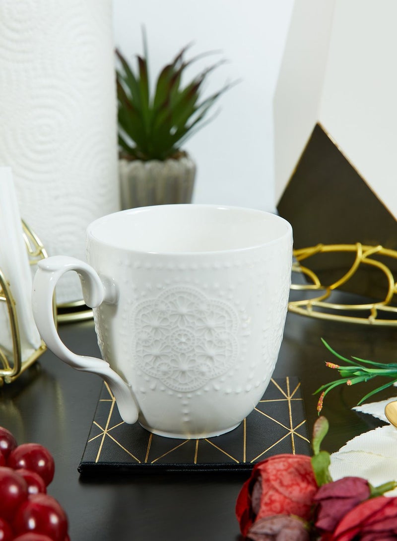 بريمير طقم حاملات أكواب من الجلد على شكل منشور مكون من 4 قطع أسود/ذهبي - Image 2