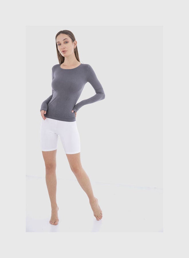 Carina Casual Plain Basic Body Wear Microfibre For Women Dark Grey  - Image 1