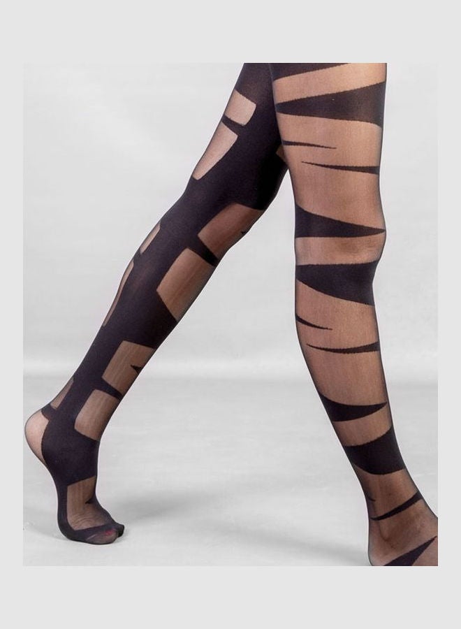 Carina Panty Hose Jacquard Black  - Image 2