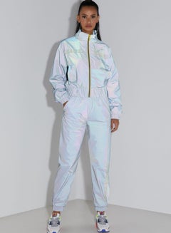 Retro Shiny Track Pants Blue