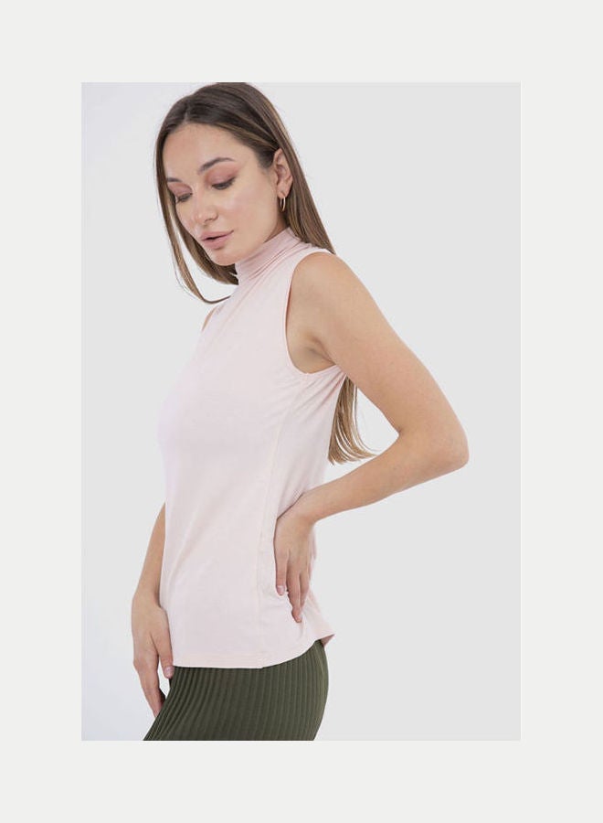 Carina High Neck Sleeveless Top Blush - Image 2