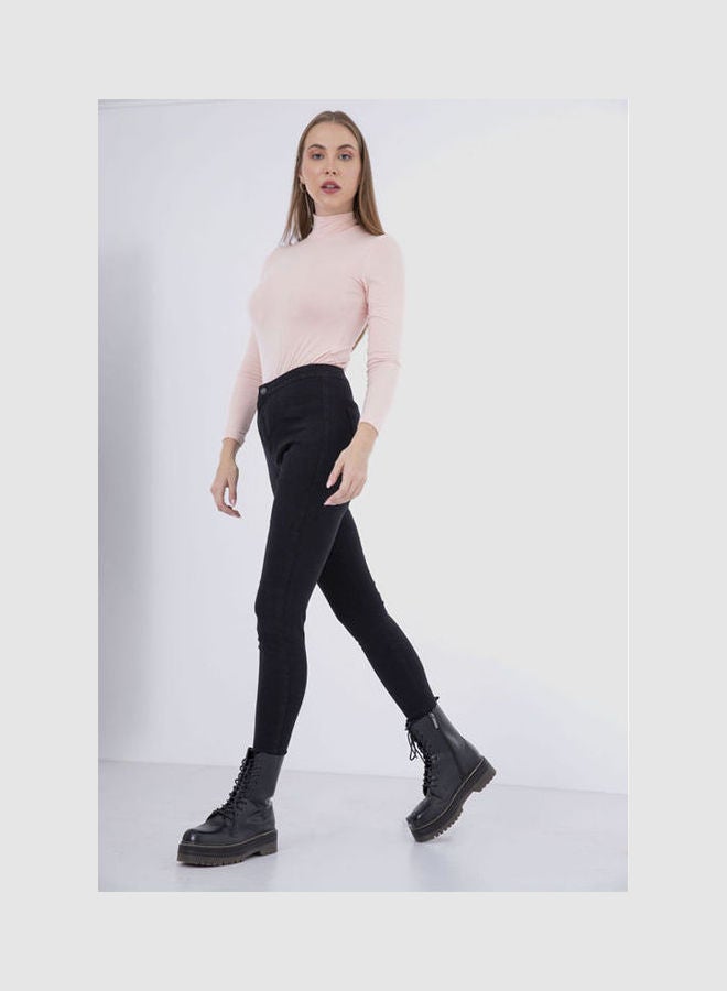 Carina High Neck Long Sleeves Top Blush