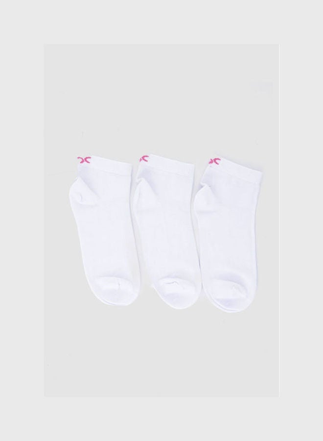 جوارب قصيرة سادة أبيض