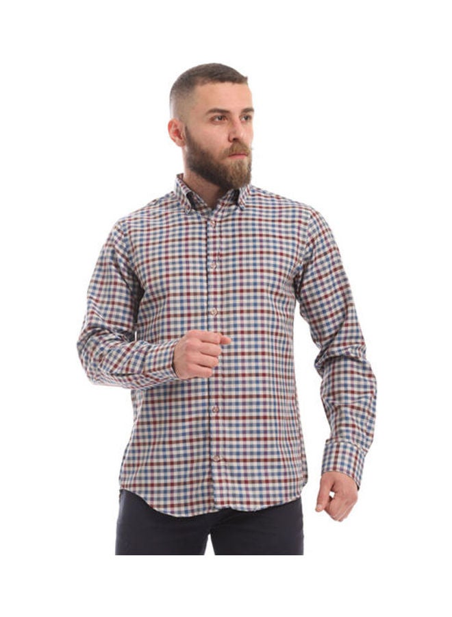 Esla Long-sleeved Printed Shirt Sky Blue  - Image 1