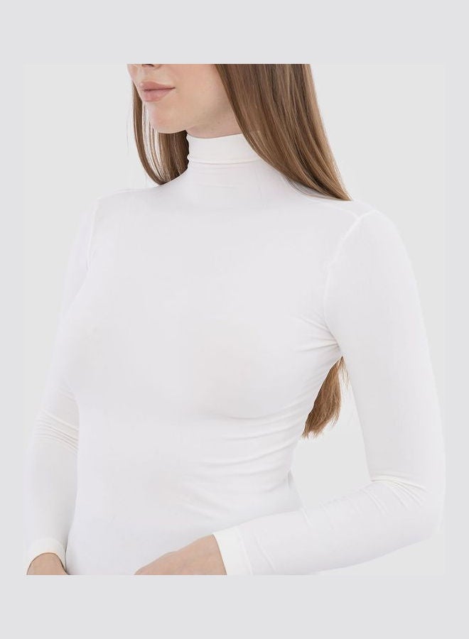 Carina Casual plain basic Body Wear Microfibre For Women Off White  - Image 3