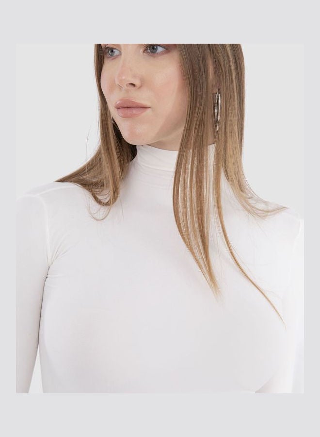 Carina Casual plain basic Body Wear Microfibre For Women Off White  - Image 4
