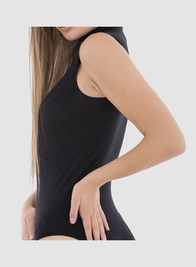 Carina Casual Plain Basic Body Wear Microfibre For Women Black  - Image 2