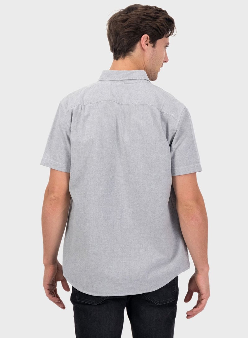 American Eagle - Classic Short Sleeve Slim Fit Shirt Grey - Image 1