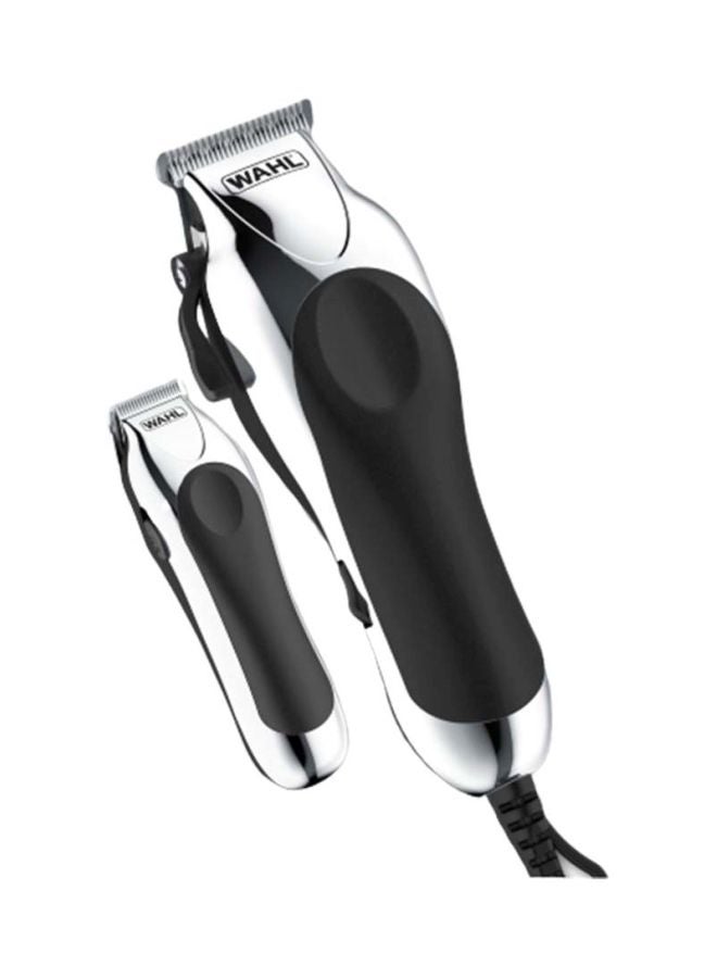 WAHL Deluxe Chrome Pro Hair Beard Clipping And Trimming Black/Silver - Image 1