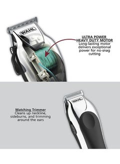 WAHL Deluxe Chrome Pro Hair Beard Clipping And Trimming Black/Silver  - Image 3
