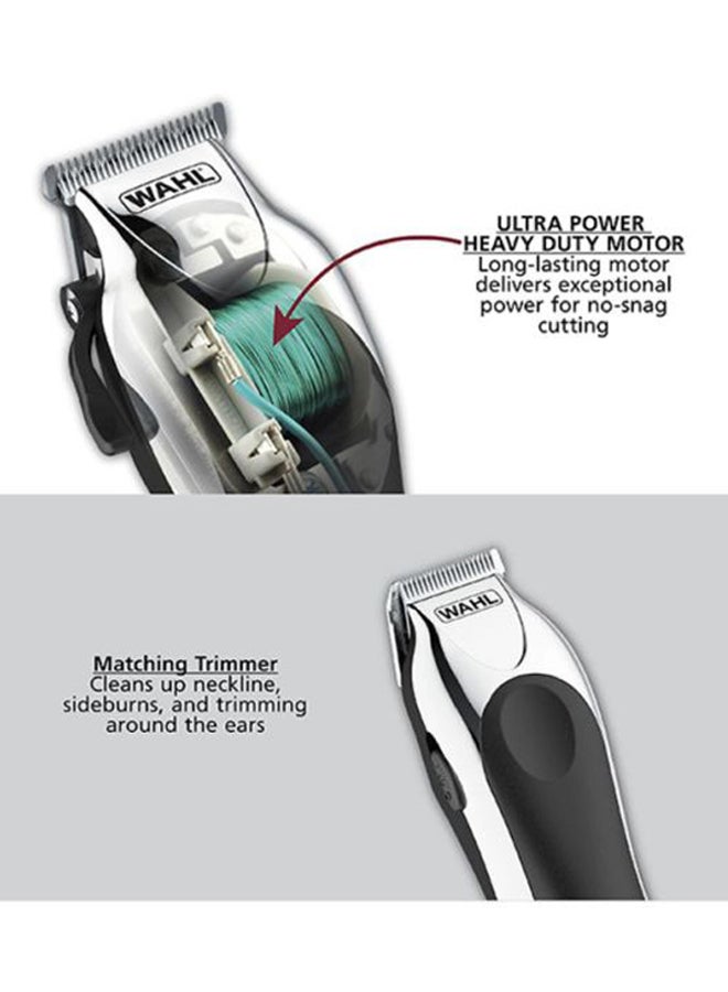 WAHL Deluxe Chrome Pro Hair Beard Clipping And Trimming Black/Silver - Image 3