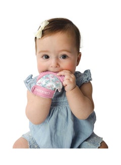 Malarkey Kids Flamingo Printed Munch Mitt Teether With Travel Bag  - Image 3