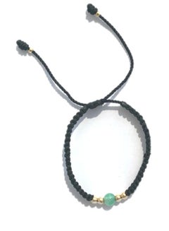 Antique Solitaire Sphere And Natural Colombian Emerald 18K Gold Plated Beads Bracelet
