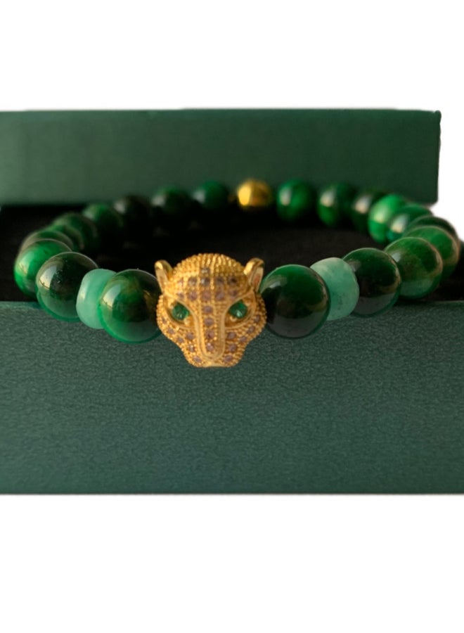 Miracle Empire Natural Colombian Emerald With 18K Gold Plated Bracelet  - Image 2