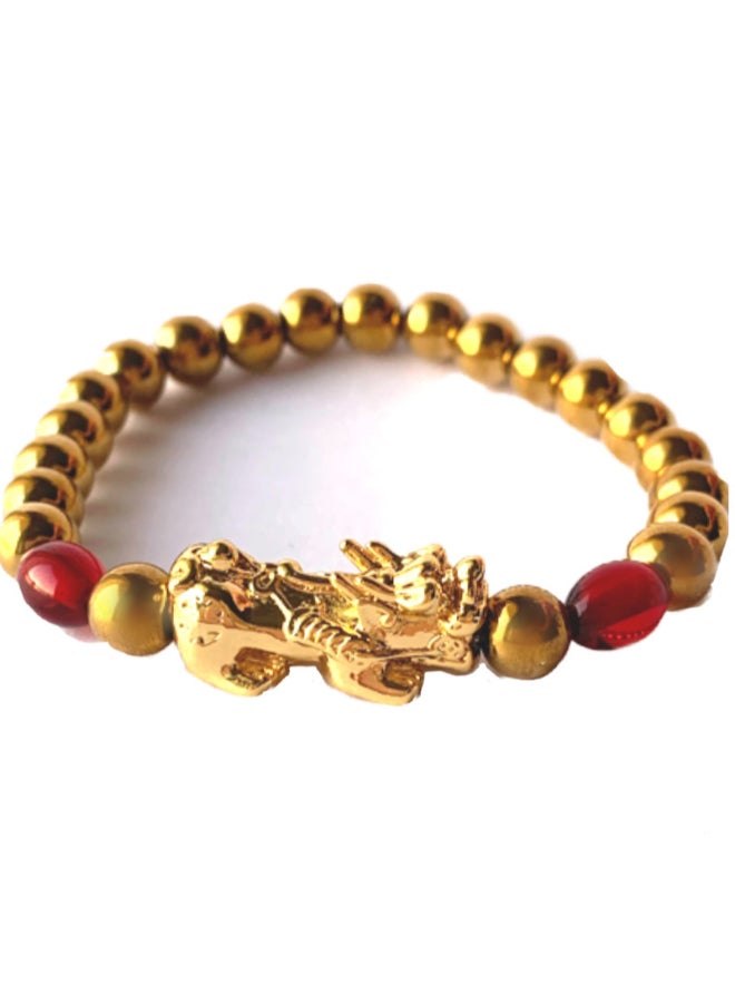 Miracle Empire Feng Shui Dragon Natural Hemitate 18K Gold Plated Bracelet  - Image 1