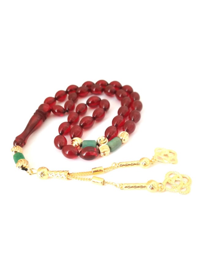 Miracle Empire Amber Sand With 18K Gold Plated Beads Bracelet  - Image 2