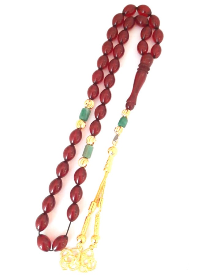 Miracle Empire Amber Sand With 18K Gold Plated Beads Bracelet  - Image 3