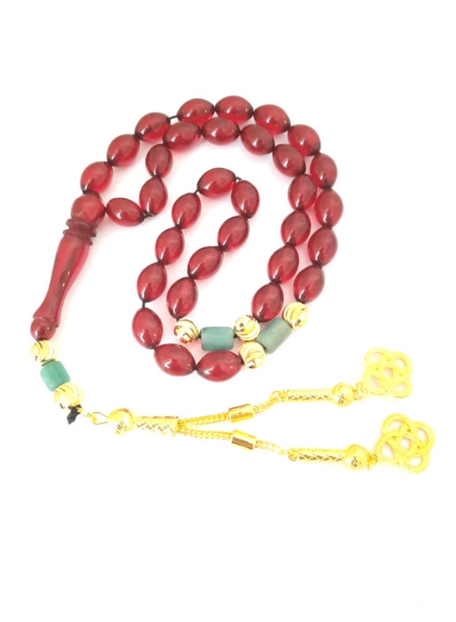 Miracle Empire Amber Sand With 18K Gold Plated Beads Bracelet  - Image 5
