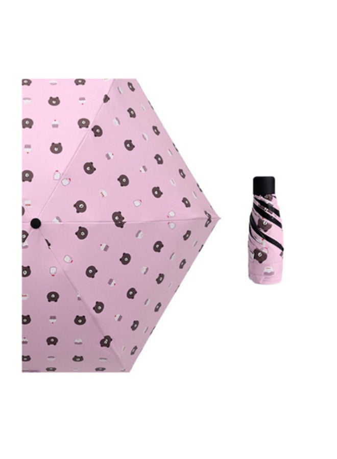 Printed Flamingo Vinyl Sun Umbrella Pink - Image 3