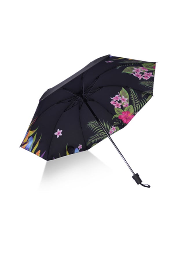 Vinyl Anti-ultraviolet Sun Umbrella Small Fresh Sunny Umbrella Black - Image 1