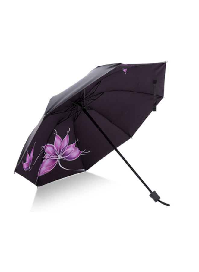 Vinyl Anti-ultraviolet Sun Umbrella Small Fresh Sunny Umbrella Black - Image 1