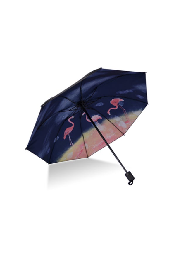 Vinyl Anti-ultraviolet Sun Umbrella Small Fresh Sunny Umbrella Black - Image 1