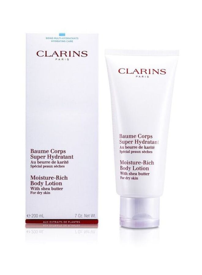 CLARINS Moisture Rich Body Lotion With Shea Butter White 200ml - Image 2