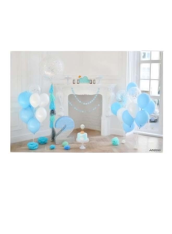 أندوير خلفية تصوير بتصميم كيك وبالون وستارة خلفية لعيد الميلاد الثاني متعدد الألوان - Image 1