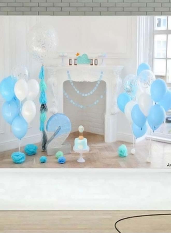 أندوير خلفية تصوير بتصميم كيك وبالون وستارة خلفية لعيد الميلاد الثاني متعدد الألوان - Image 2