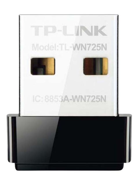 محول USB نانو لاسلكي بسرعة 150 ميجابت في الثانية Tp-Link طراز [Tl-Wn725N] أسود/فضي