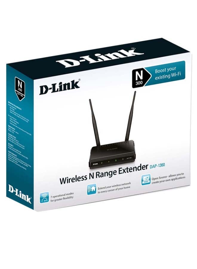 دي لينك موسع نطاق لاسلكي N طراز DAP‑1360 أسود - Image 4