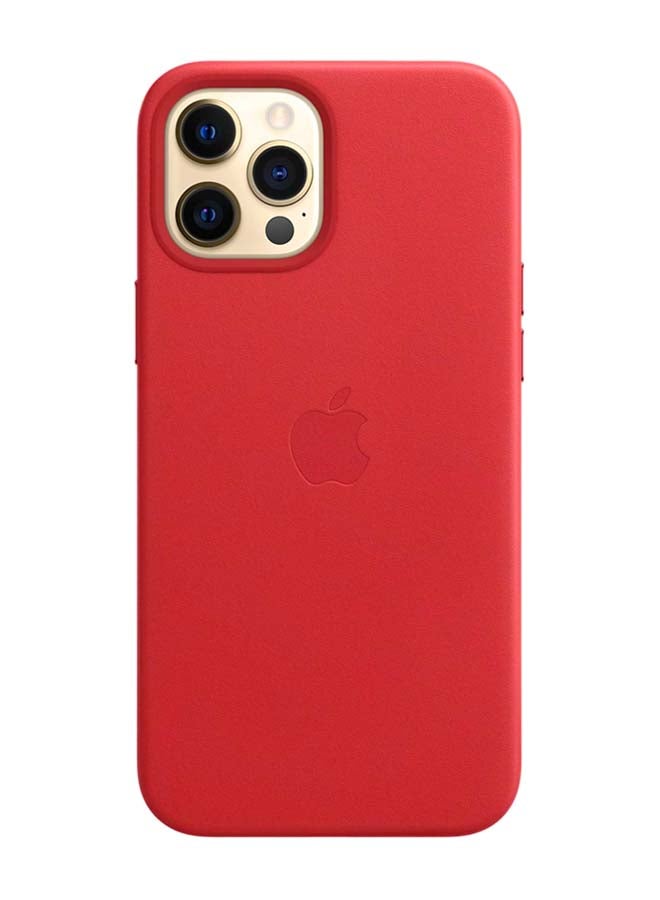 Apple - iPhone 12 | 12 Pro Leather Case With MagSafe Red - Image 1