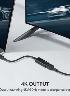 Aukey USB-C To HDMI Adapter Black  - Image 3