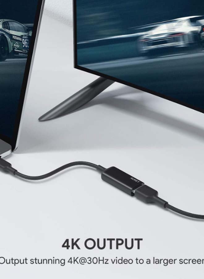 Aukey USB-C To HDMI Adapter Black  - Image 3
