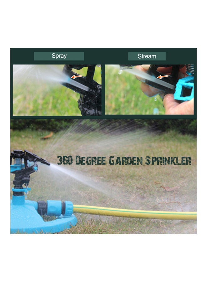Generic 360 Degree Automatic Garden Sprinkler Green/Yellow 20x10x18cm  - Image 2