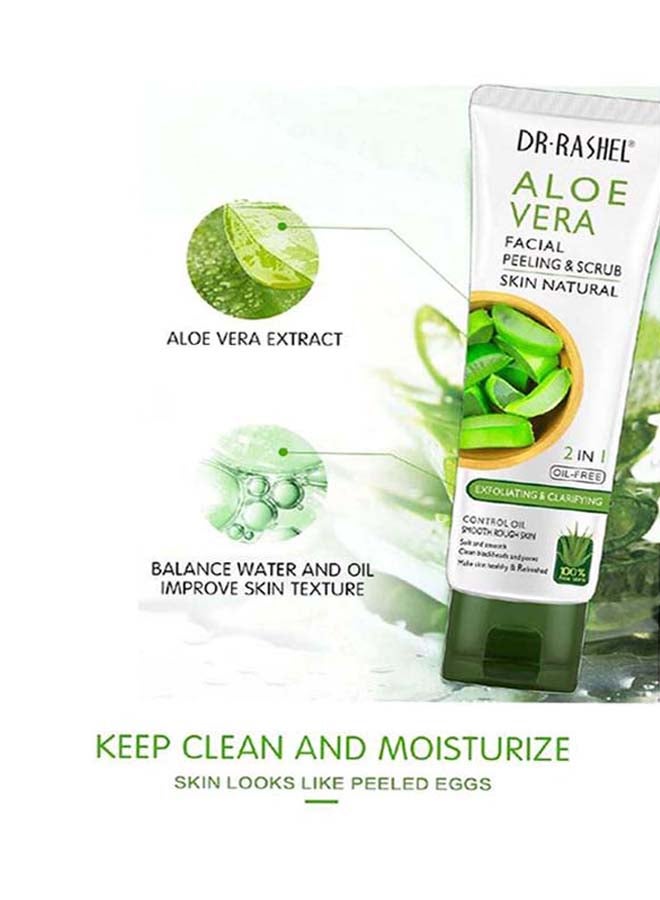 DR. RASHEL - Aloe Vera Facial Peeling & Scrub 2 In 1 100grams - Image 1