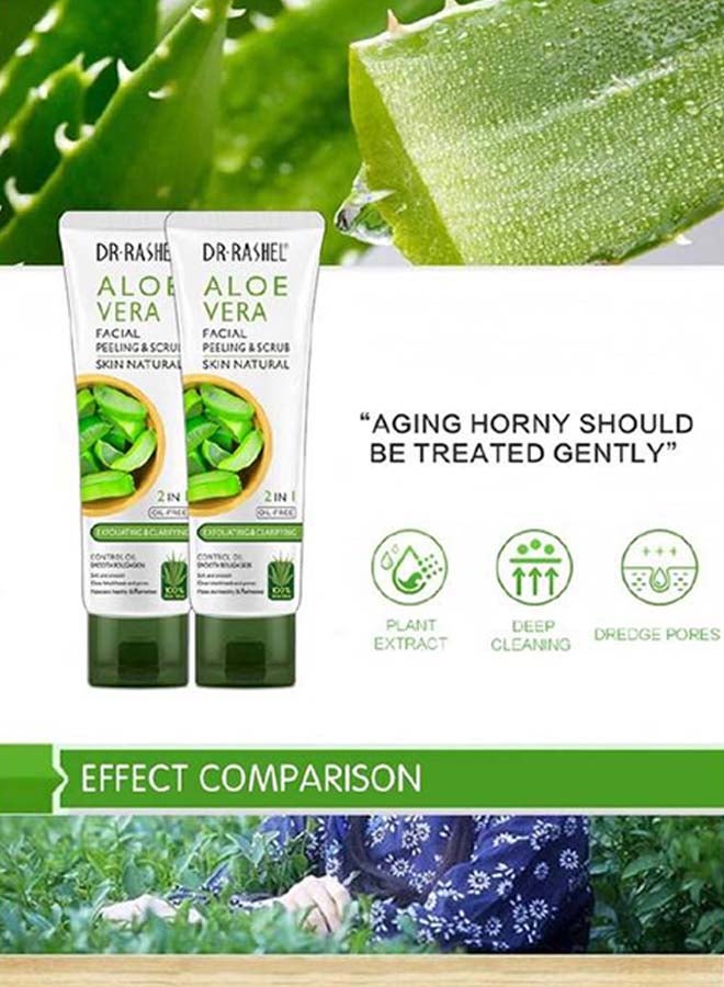 DR. RASHEL - Aloe Vera Facial Peeling & Scrub 2 In 1 100grams - Image 1