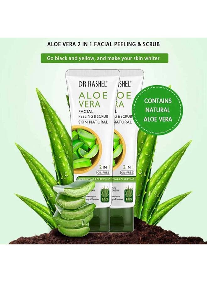 DR. RASHEL - Aloe Vera Facial Peeling & Scrub 2 In 1 100grams - Image 1