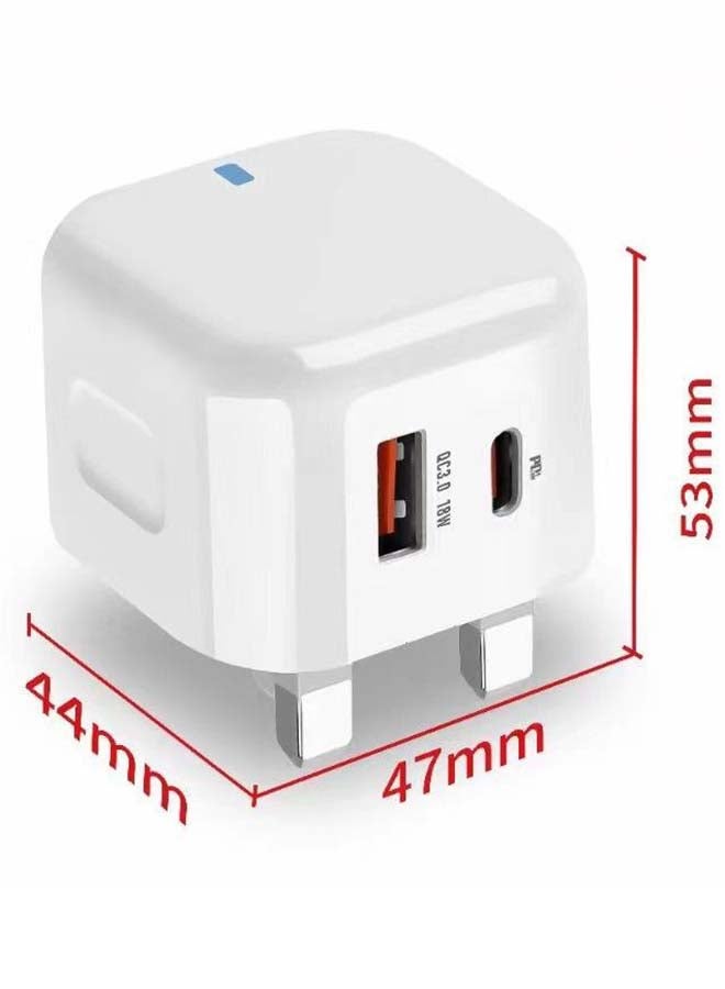 Earldom Dual Port Power Supply 3.0 Adapter Plug White  - Image 5
