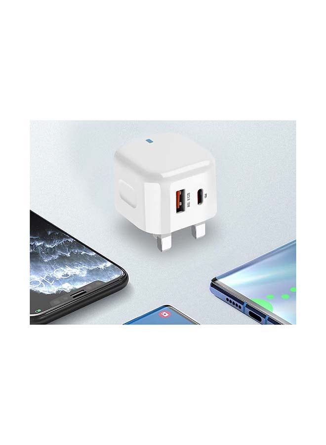 Earldom Dual Port Power Supply 3.0 Adapter Plug White  - Image 3