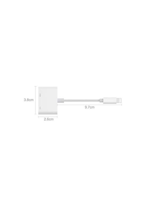 Intag - Lightning To HDMI Digital AV Adapter White - Image 1