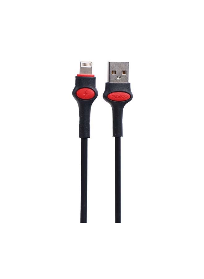Yesido - Lightning USB Fast Sync And Charge Cable black - Image 1